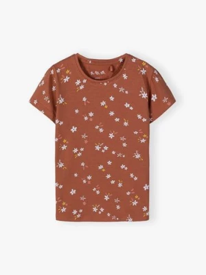 Bawełniany T-shirt we wzorki dla dziewczynki 5.10.15.