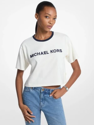 Bawełniany T-shirt z aplikacją Michael Kors