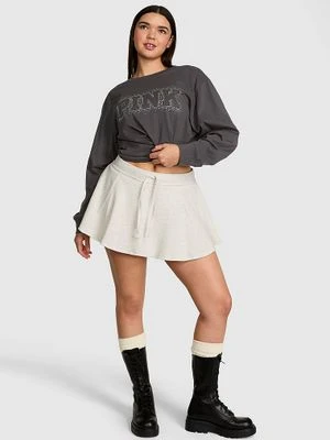 PINK T‑shirt bawełniany z długim rękawem Victoria's Secret