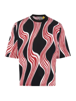 Bawełniany T-shirt z efektem blokady kolorów Moncler