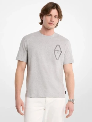 Bawełniany T-shirt z graficznym logo Michael Kors