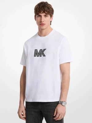 Zdjęcie produktu Bawełniany T-shirt z graficznym logo Michael Kors BIAŁY (Biały)