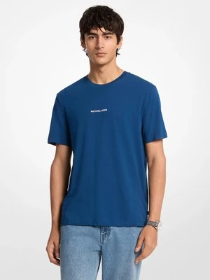 Bawełniany T-shirt z graficznym logo Michael Kors