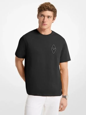 Zdjęcie produktu Bawełniany T-shirt z graficznym logo Michael Kors CZARNY (Czarny)