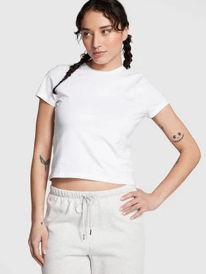 Bawełniany T-shirt z krótkim rękawem Victoria's Secret