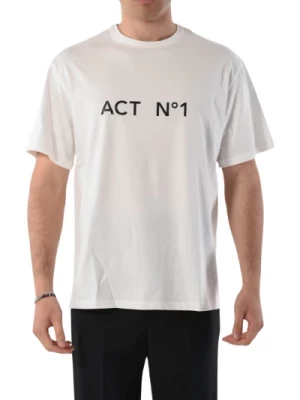 Bawełniany T-shirt z Logo na Przodzie ACT N°1
