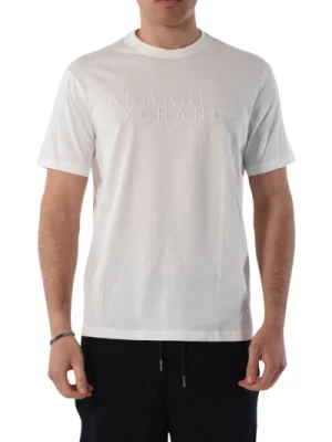 Bawełniany T-shirt z Logo na Przodzie Armani Exchange