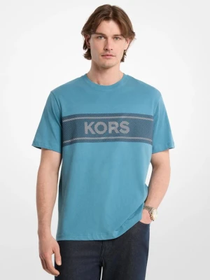 Bawełniany T-shirt z logo z dżerseju Michael Kors