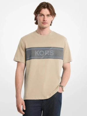 Bawełniany T-shirt z logo z dżerseju Michael Kors