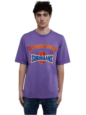 Bawełniany T-shirt z Nadrukiem Dsquared2