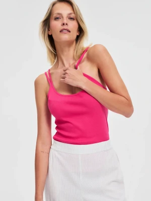 Bawełniany top fuksjowy Moodo