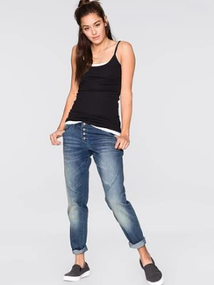 Bawełniany top na cienkich ramiączkach (2 szt.) bonprix