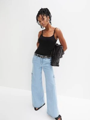 Bawełniany top na cienkich ramiączkach (2 szt.) bonprix