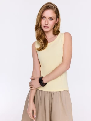 Bawełniany top w masełkowym kolorze TARANKO