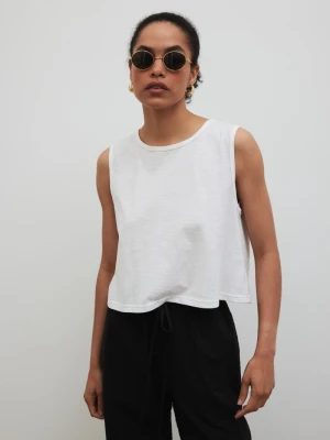 Bawełniany top w kolorze CLASSIC WHITE - FLOWTEE-L/XL Marsala