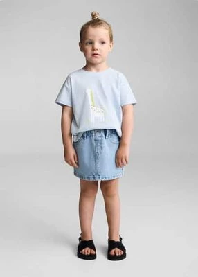 Bawełniany wzorzysty t-shirt MANGO BABY