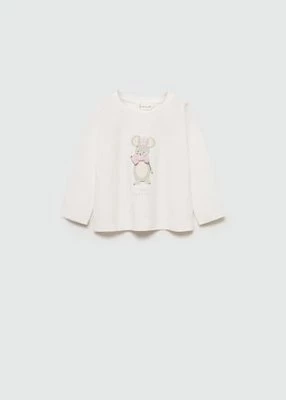 Bawełniany wzorzysty t-shirt MANGO BABY