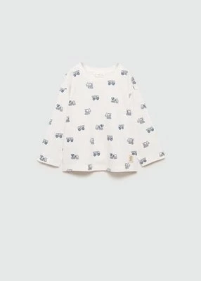 Bawełniany wzorzysty t-shirt MANGO BABY