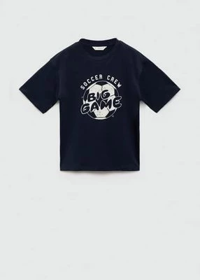 Bawełniany wzorzysty t-shirt Mango Kids