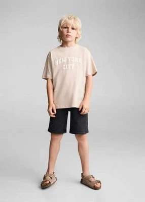 Bawełniany wzorzysty t-shirt Mango Kids