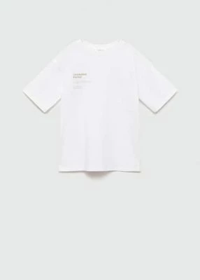 Bawełniany wzorzysty t-shirt Mango Kids