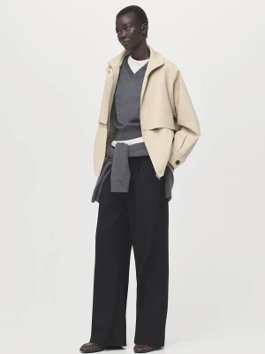 Bawełniany żakiet z kieszeniami jasny / pastelowy szary - Kobieta - - MANGO