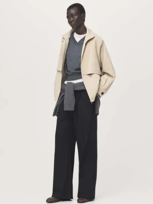 Bawełniany żakiet z kieszeniami jasny / pastelowy szary - Kobieta - - MANGO