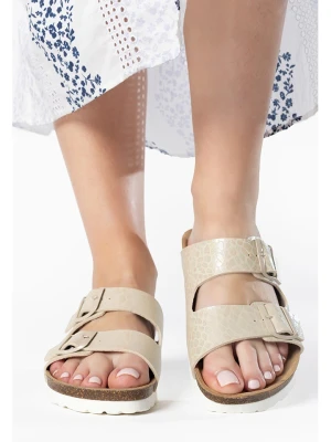 BAYTON Klapki "Atlas" w kolorze beżowym rozmiar: 38