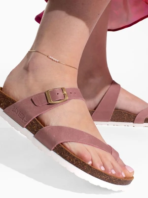 BAYTON Skórzane japonki "Diane" w kolorze szaroróżowym rozmiar: 38