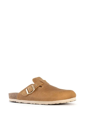BAYTON Skórzane kapcie "Milky" w kolorze jasnobrązowym rozmiar: 42