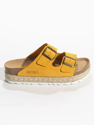 BAYTON Skórzane klapki "Alcee" w kolorze żółtym rozmiar: 37