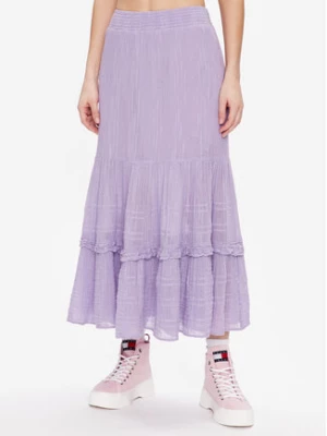 BDG Urban Outfitters Spódnica maxi BDG LILAC LINEN SKIRT 76472034 Fioletowy Loose Fit