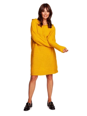 Be Wear Dzianinowa sukienka w kolorze musztardowym rozmiar: L/XL