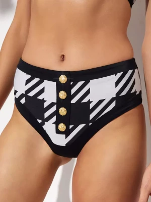 Beach Riot California Czarno-biały dół od bikini Houndstooth