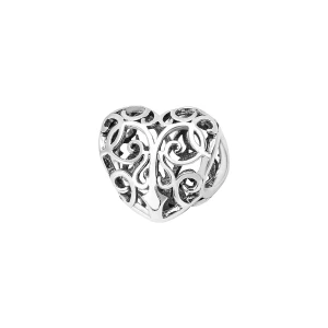 Beads srebrny - serce - Dots Dots - Biżuteria YES