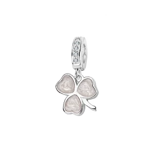 Beads srebrny z masą perłową i cyrkoniami - Dots Dots - Biżuteria YES