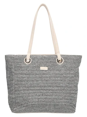 Beagles Shopper bag "Formentera" w kolorze kremowo-czarnym - 50 x 35 x 16 cm rozmiar: onesize