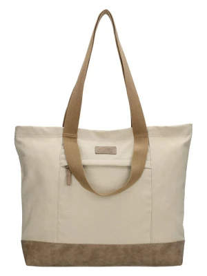 Beagles Shopper bag "Mount Fuji" w kolorze beżowym - 47 x 38 x 14 cm rozmiar: onesize