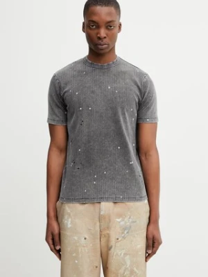 BEAMS T-shirt męski bawełniany z elastanem