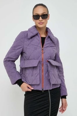 Beatrice B kurtka wełniana kolor fioletowy przejściowa