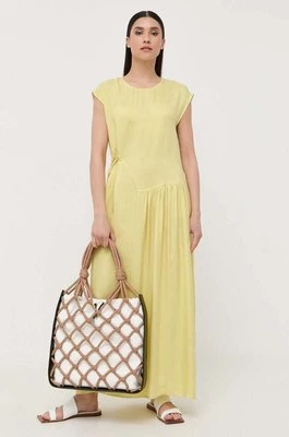 Beatrice B sukienka kolor żółty maxi oversize