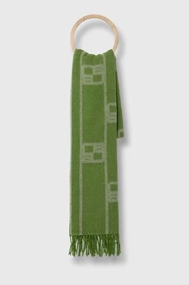 Beatrice B szalik wełniany kolor zielony wzorzysty