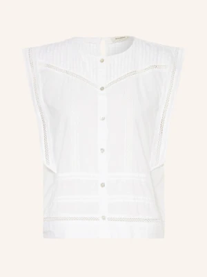 Beaumont Bluzka Koszulowa Bez Rękawów Anja Z Dziurkowaną Koronką weiss