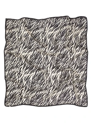 Becksöndergaard Jedwabna chusta "Zerona" w kolorze kremowo-czarnym - 100 x 100 cm rozmiar: onesize