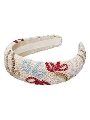 Becksöndergaard Opaska w kolorze kremowym ze wzorem do włosów rozmiar: onesize