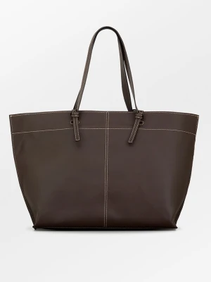 Becksöndergaard Skórzany shopper bag "Aubrey" w kolorze brązowym rozmiar: onesize