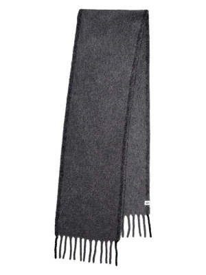 Becksöndergaard Wełniany szal "Solid Yuta" w kolorze antracytowym - 210 x 26 cm rozmiar: onesize