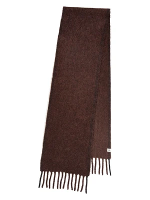 Becksöndergaard Wełniany szal "Solid Yuta" w kolorze brązowym - 210 x 26 cm rozmiar: onesize