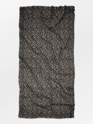 Becksöndergaard Wełniany szal w kolorze jasnoszaro-czarnym - 200 x 100 cm rozmiar: onesize