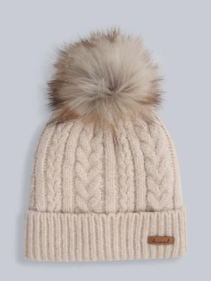 Becky damska czapka - Beige Animal